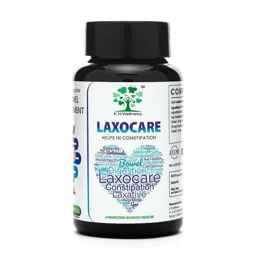 LAXOCARE - Ayurvedic capsules for constipation, gas, acidity & lack of appetite