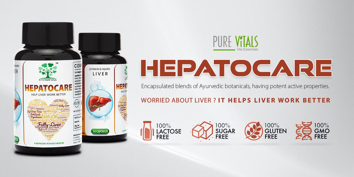 HEPATOCARE - Natural Ayurvedic capsules for liver detox and fatty liver