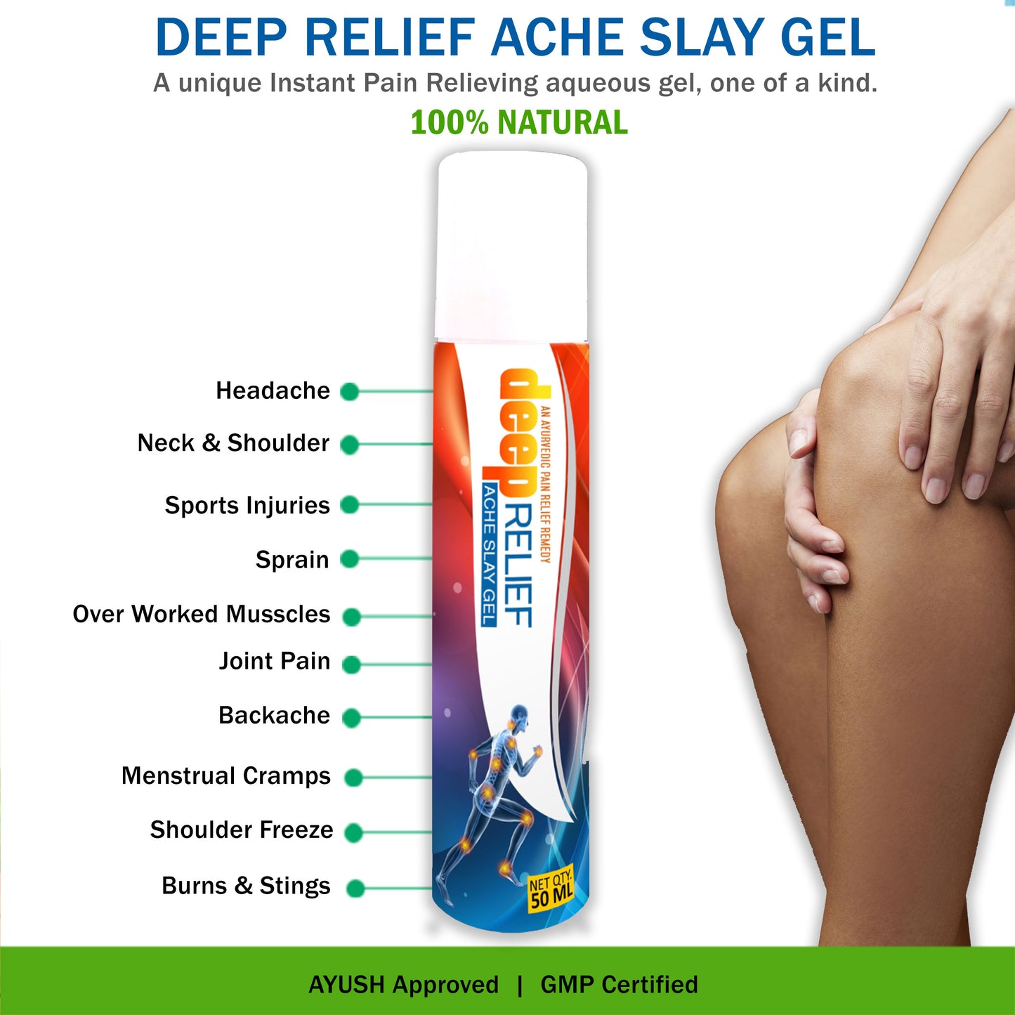 DEEP RELIEF ACHE SLAY GEL - Ayurvedic natural pain relief gel