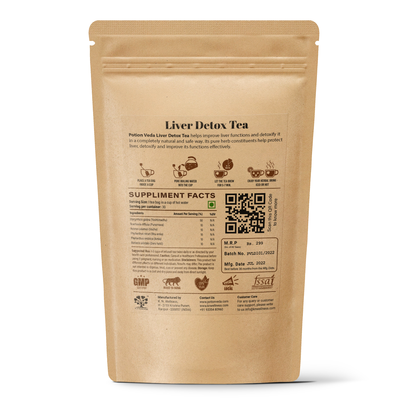 PotionVeda LIVER DETOX TEA - Daily liver detox